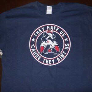 Patriots they hate us cause they ain't us New England football tee shirt Drake M